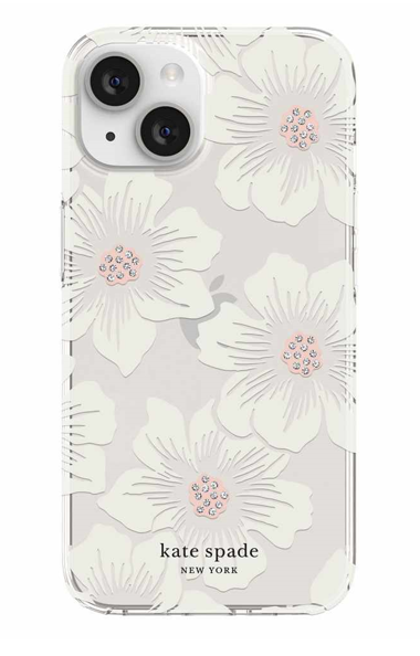 Kate Spade Hard Case Hollyhock Floral Light/Cream with Stones