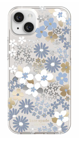 Kate Spade Hard Case Flower Fields/Dusty Blue/Silver